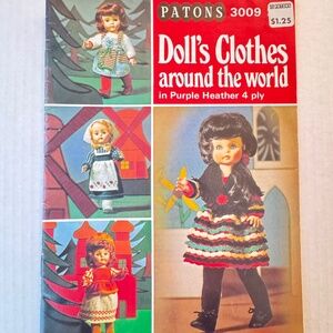 Vintage Patons 3009 Doll’s Clothes Around the World Knitting Booklet Slow Craft